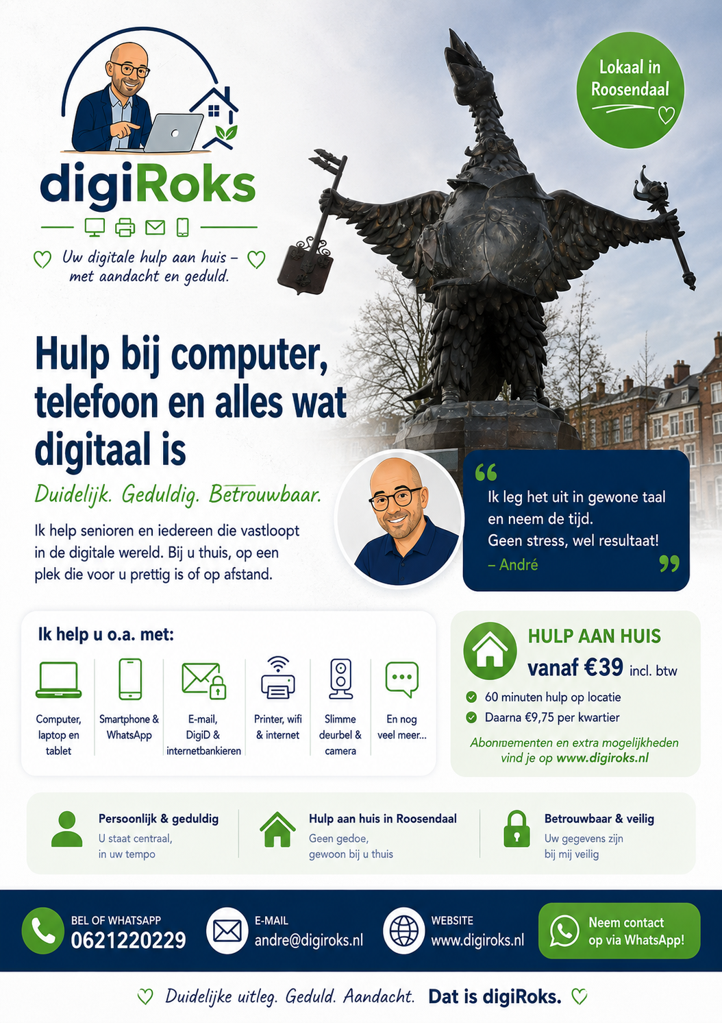 Flyer van digiRoks digitale hulp aan huis